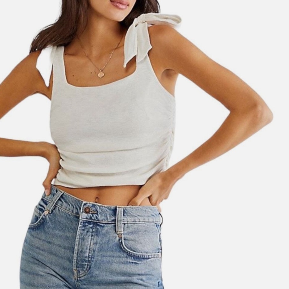 Free People Boulevard Tank Cream Beige sz M